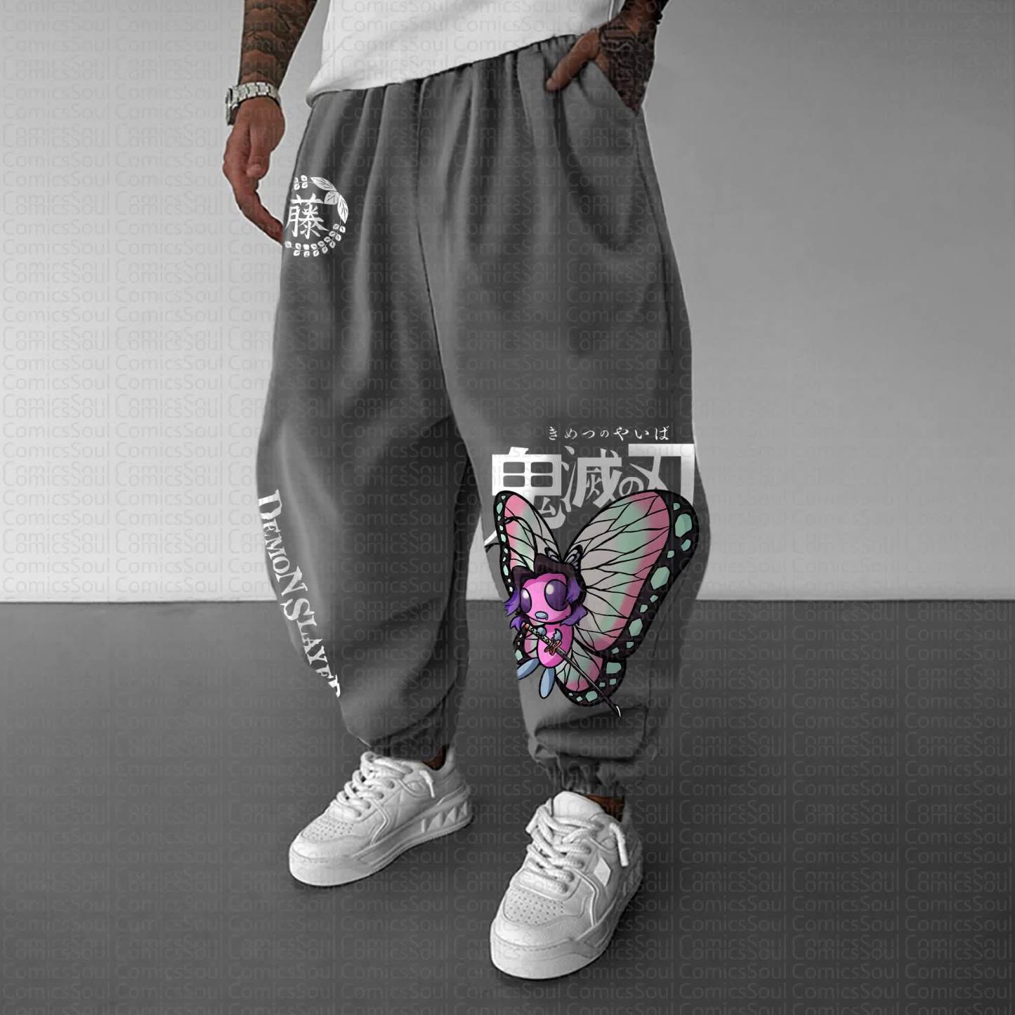 Unisex Anime Inspired Vintage Pants丨Demon Slayer X Pokémon