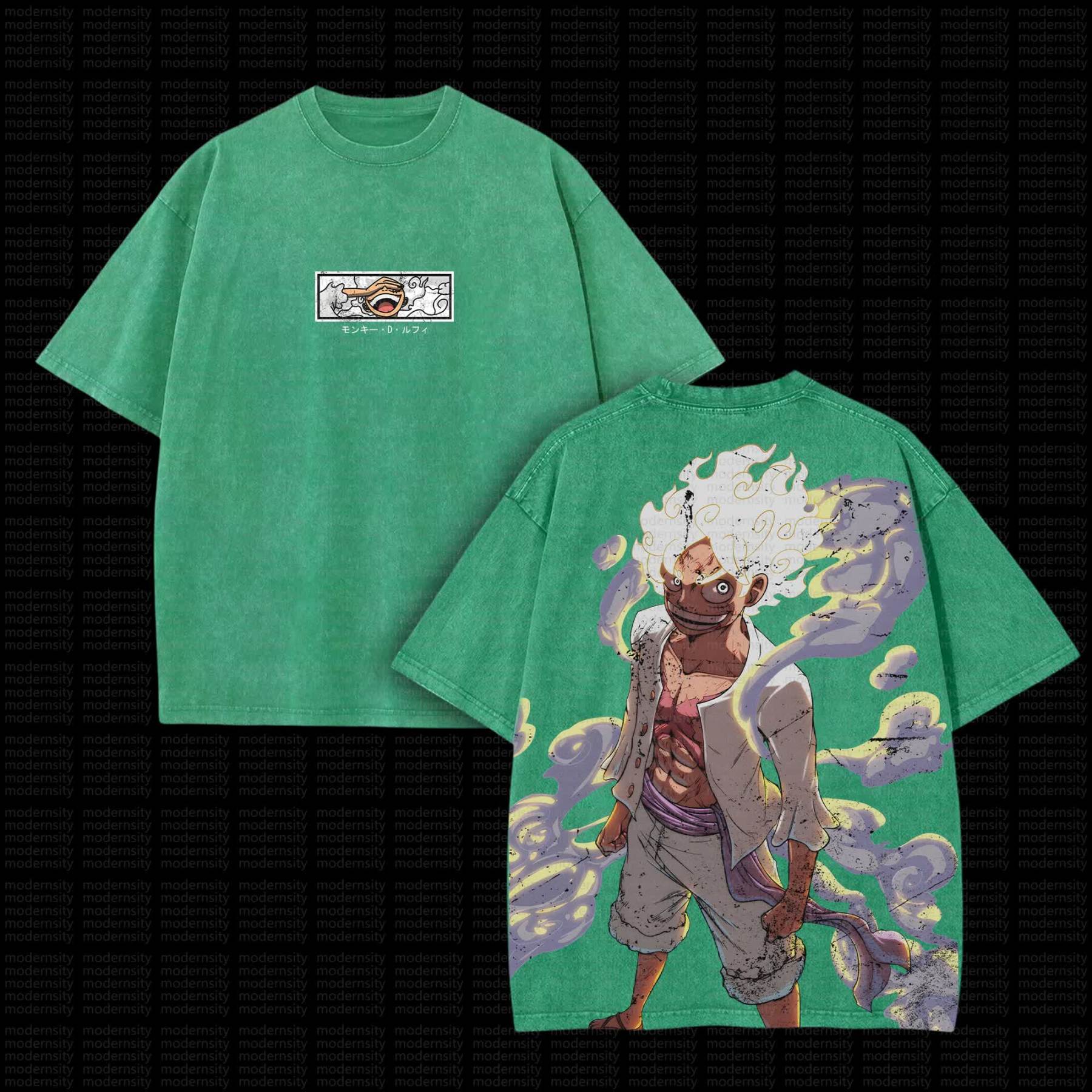 Unisex “One Piece” Anime Series Casual Washed T-shirt