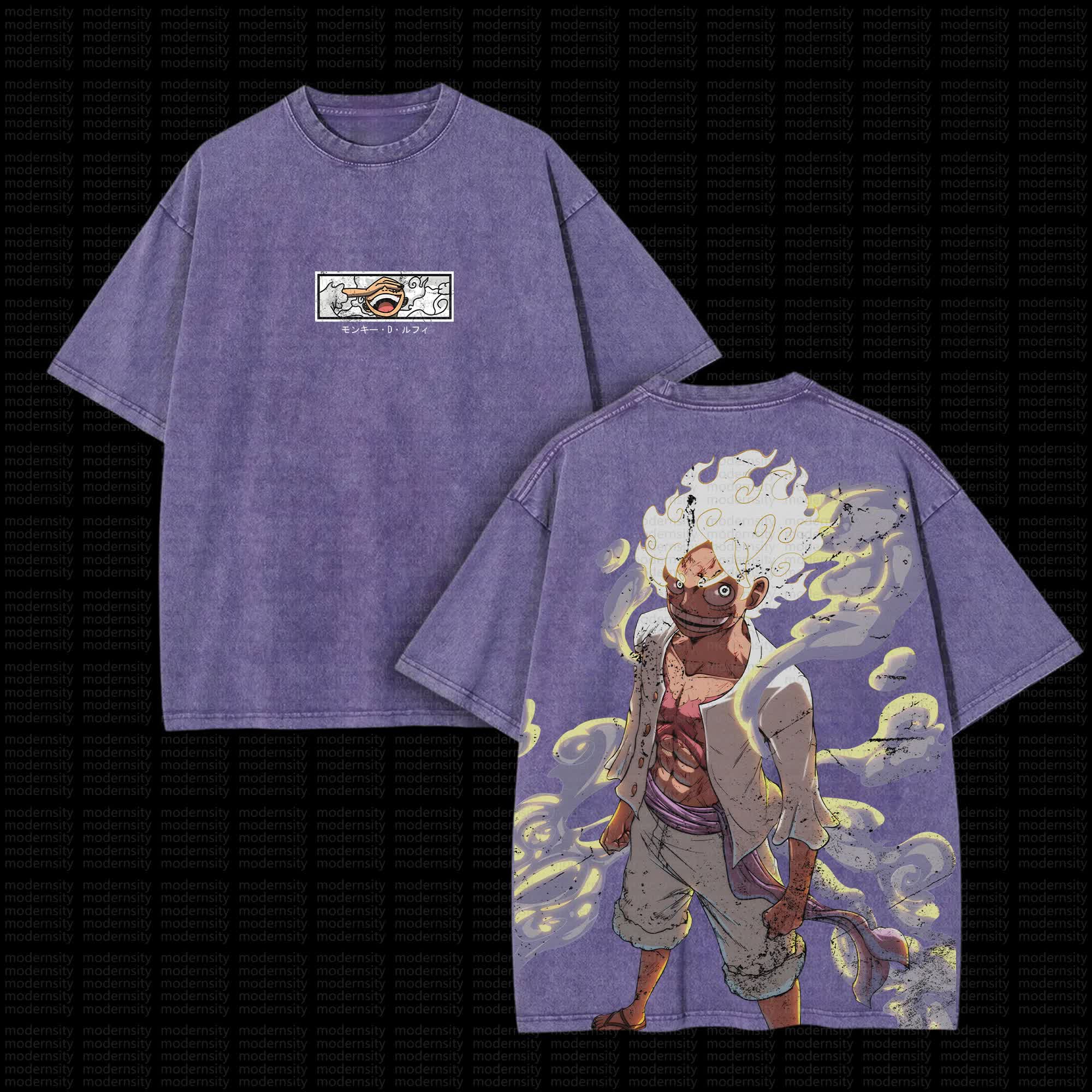 Unisex “One Piece” Anime Series Casual Washed T-shirt