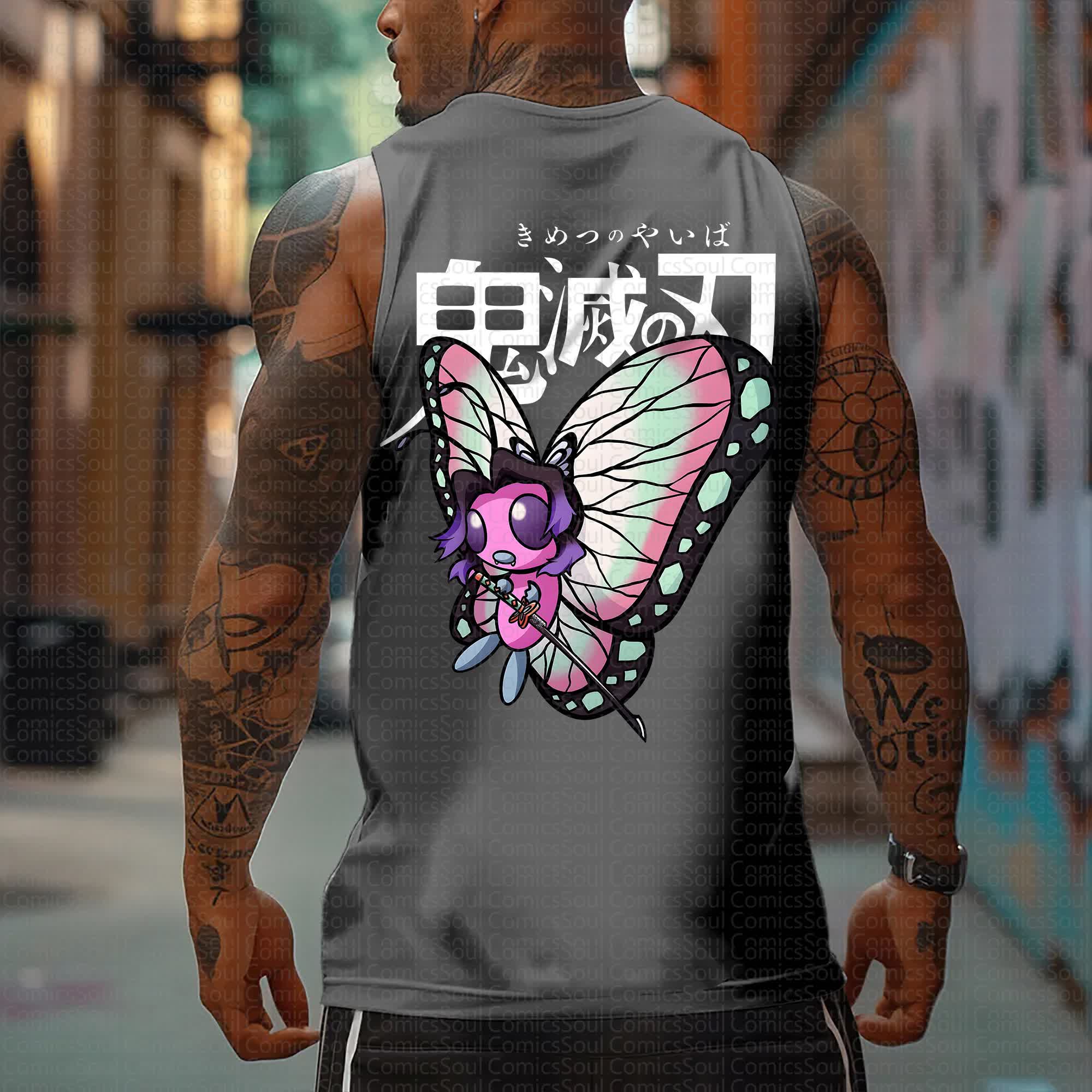 Unisex “Demon Slayer X Pokémon” Casual Anime  Tank Top