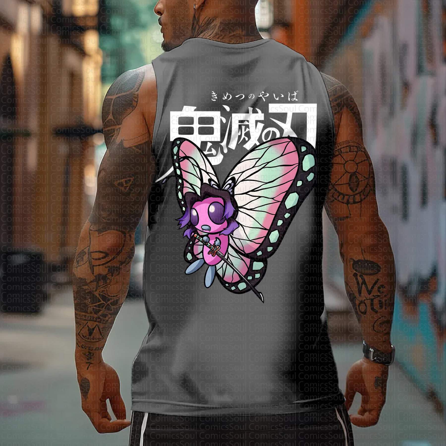 Unisex “Demon Slayer X Pokémon” Casual Anime  Tank Top