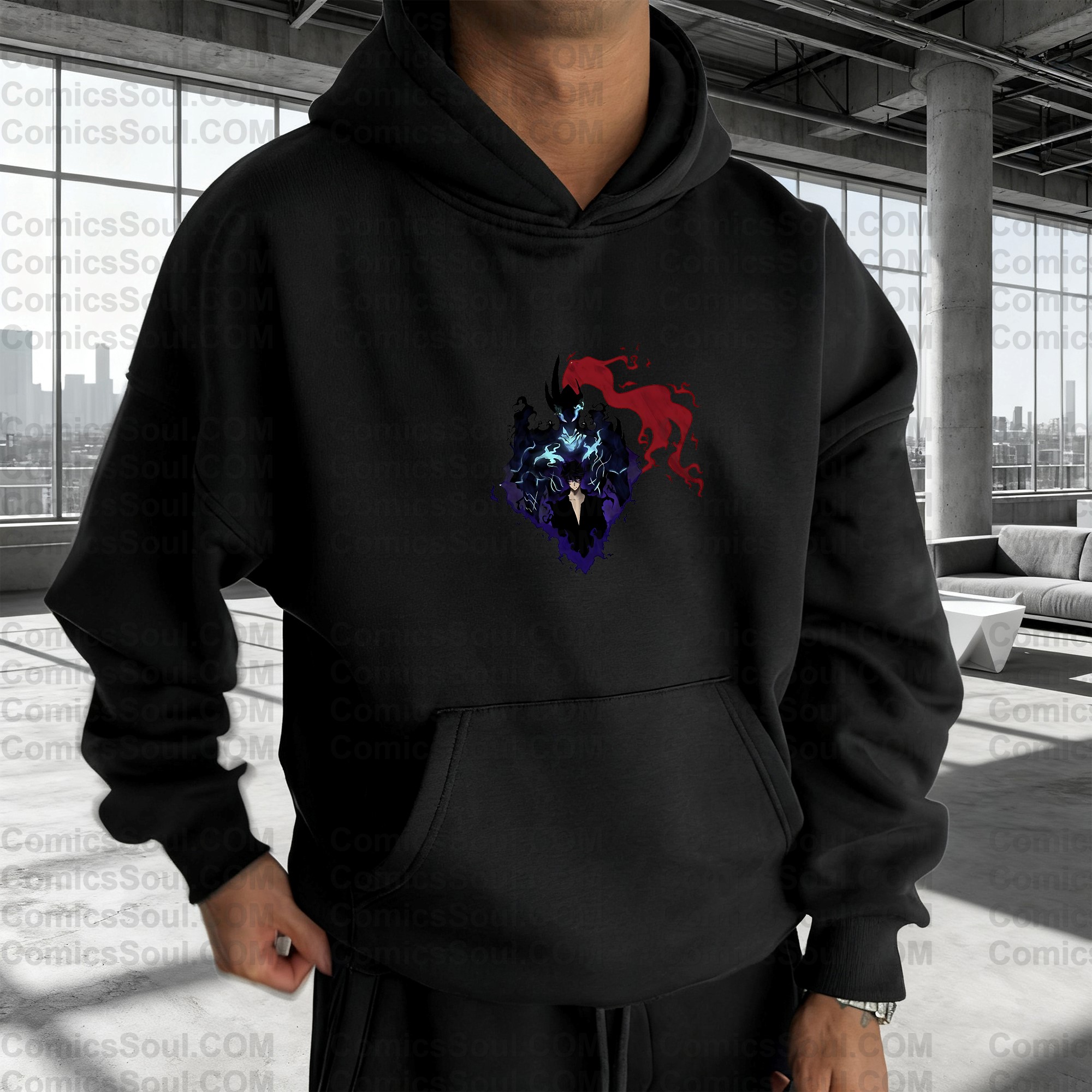 Unisex Anime Graphic Streetwear Wintage Plush Hoodie