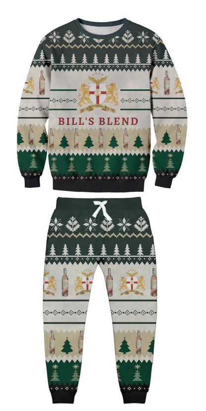 Gamechangerla®Unisex 3D Printed Bill’S Blend Rosé Ugly Christmas Sweatshirt 3234i