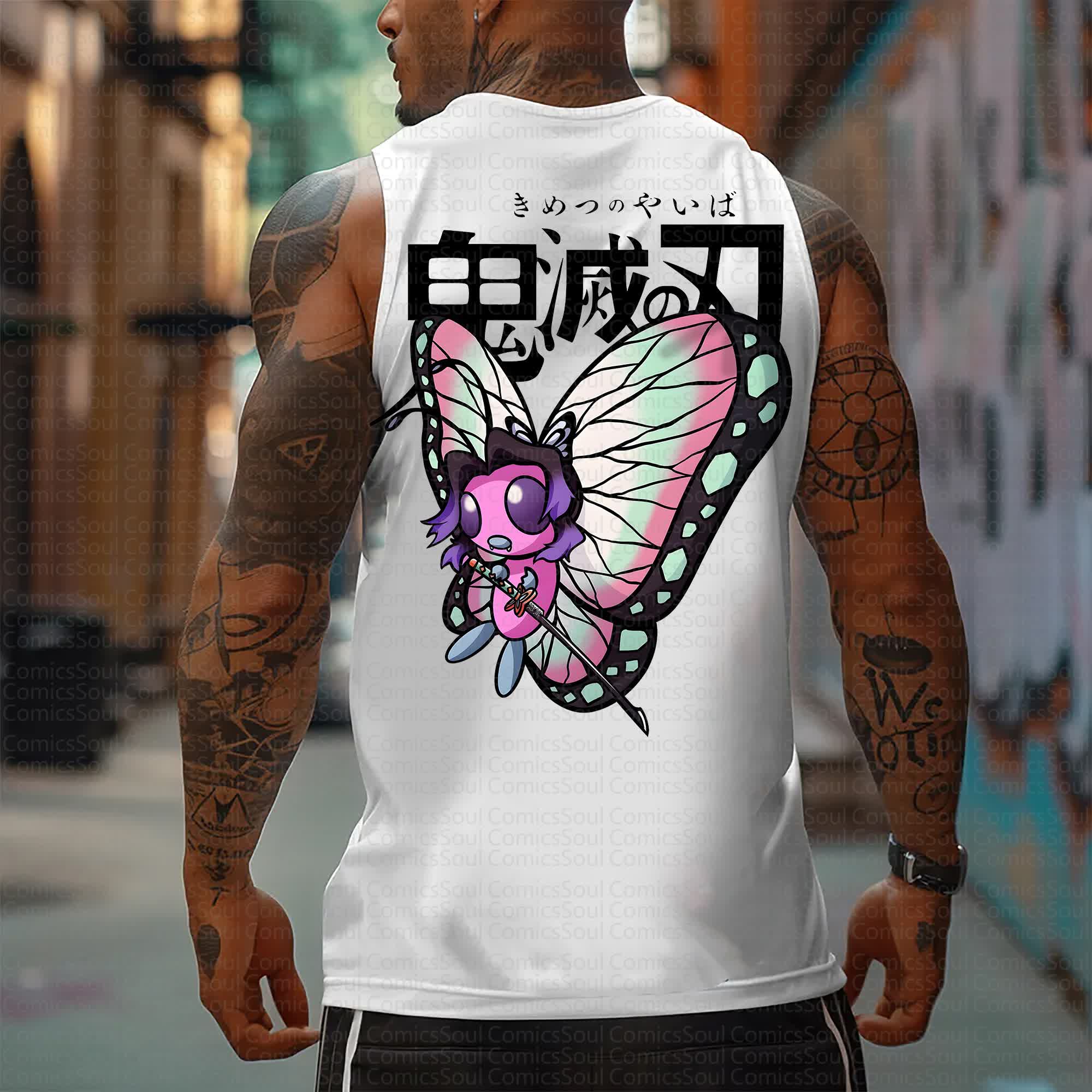 Unisex “Demon Slayer X Pokémon” Casual Anime  Tank Top