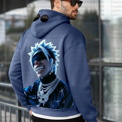 Unisex Graphic Streetwear Vintage Zipper Cardigan Plush Hoodie