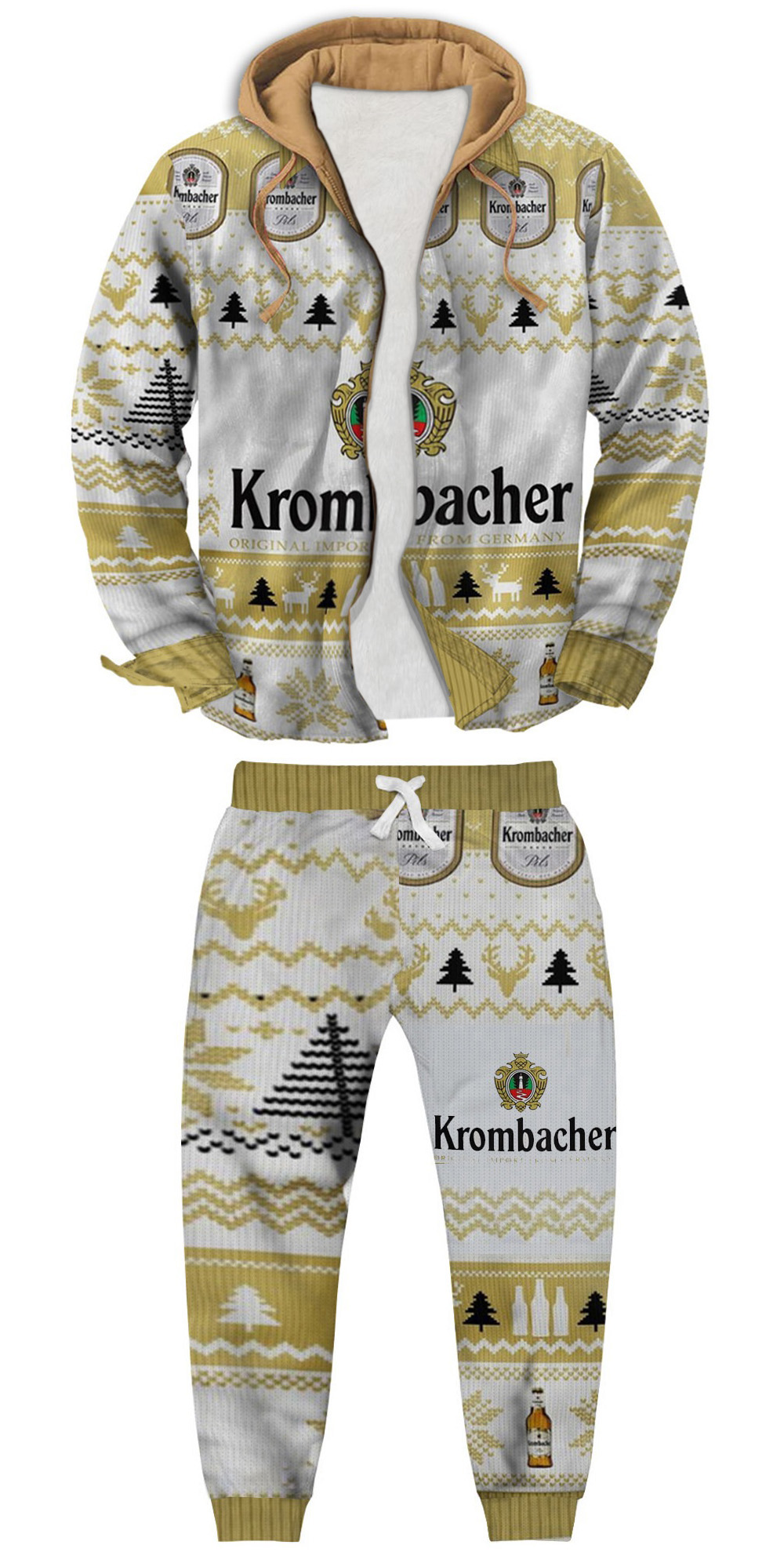 Unisex Fake Two Gradient Plaid Long-Sleeved Shirts Jacket Set