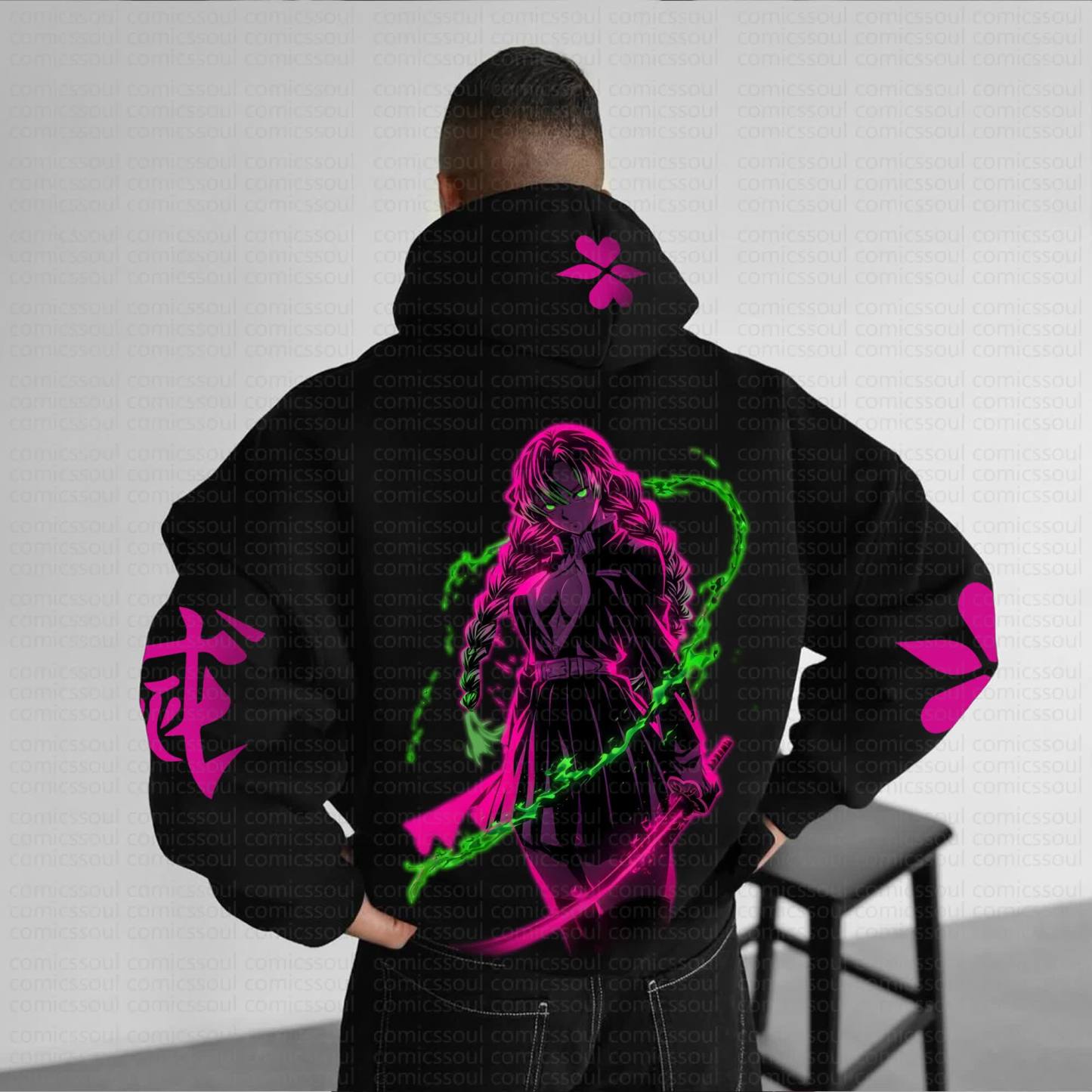 Unisex Anime Graphic Streetwear Vintage Hoodie丨Demon Slayer X Pokémon