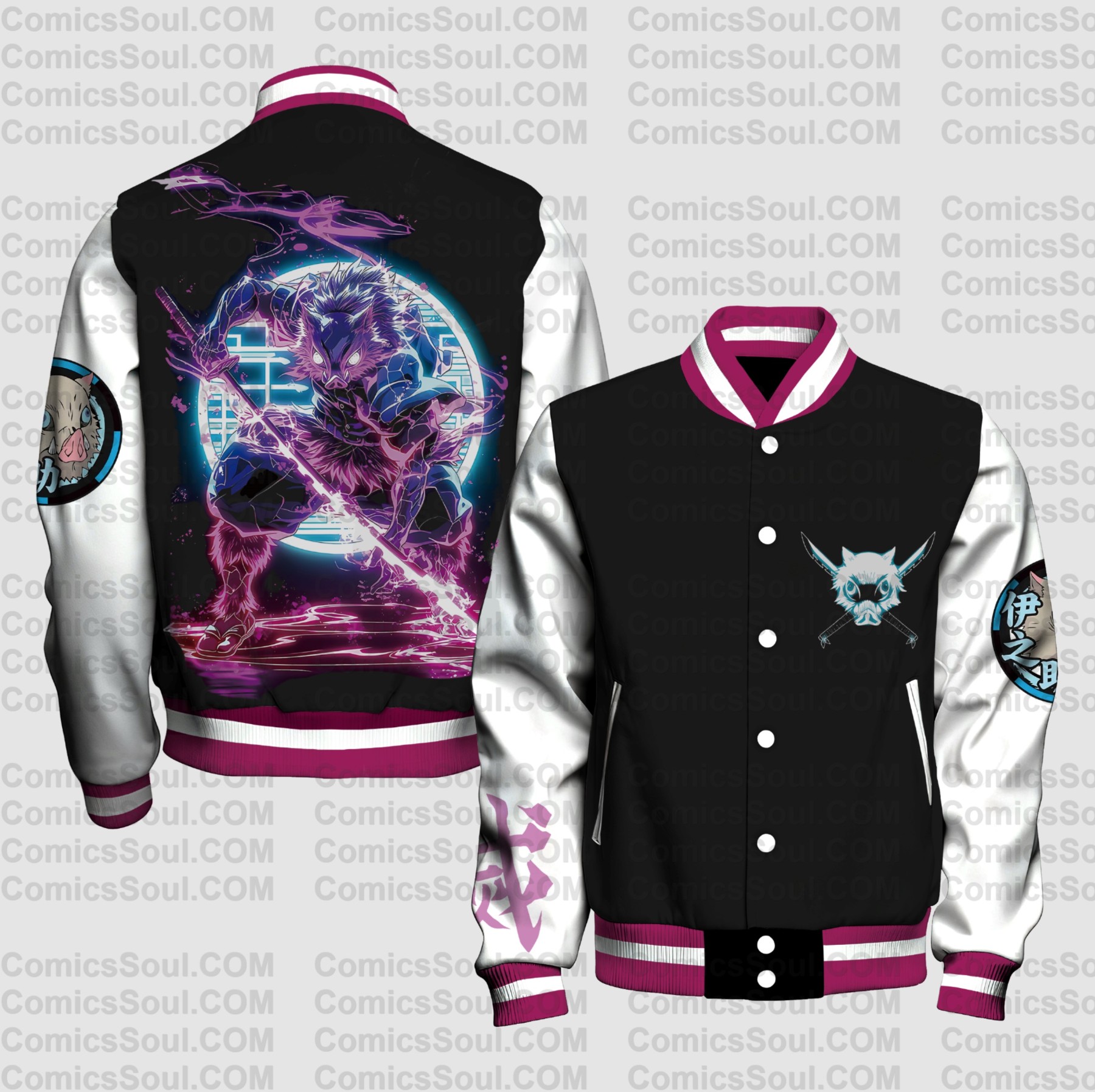 Spring And Autumn Unisex Casual Streetwear Fashion Jacket | Demon Slayer
