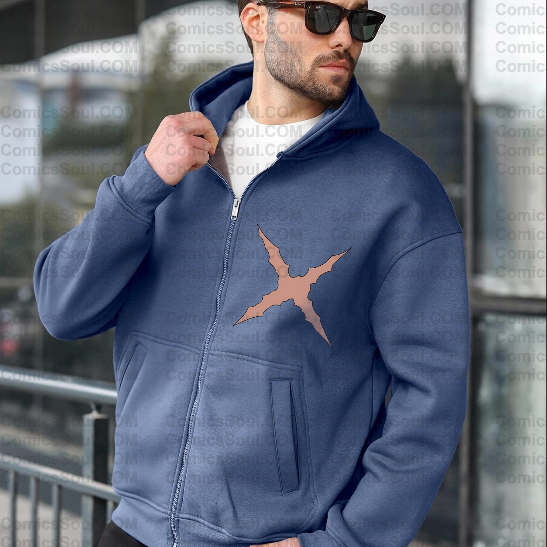 Unisex Graphic Streetwear Vintage Zipper Cardigan Plush Hoodie