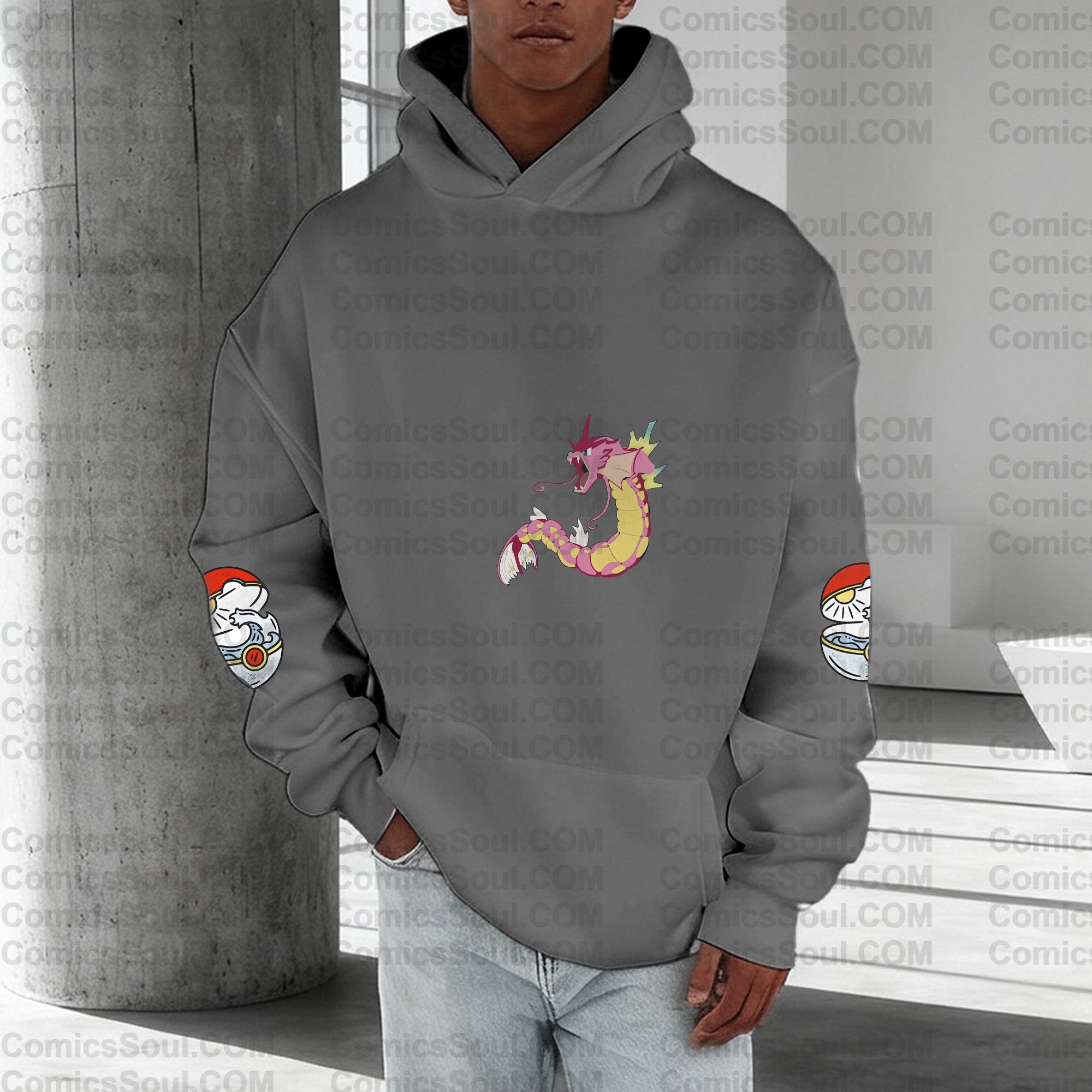 (Plus Velvet)Unisex Anime Graphic Streetwear Vintage Hoodie