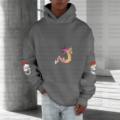 (Plus Velvet)Unisex Anime Graphic Streetwear Vintage Hoodie