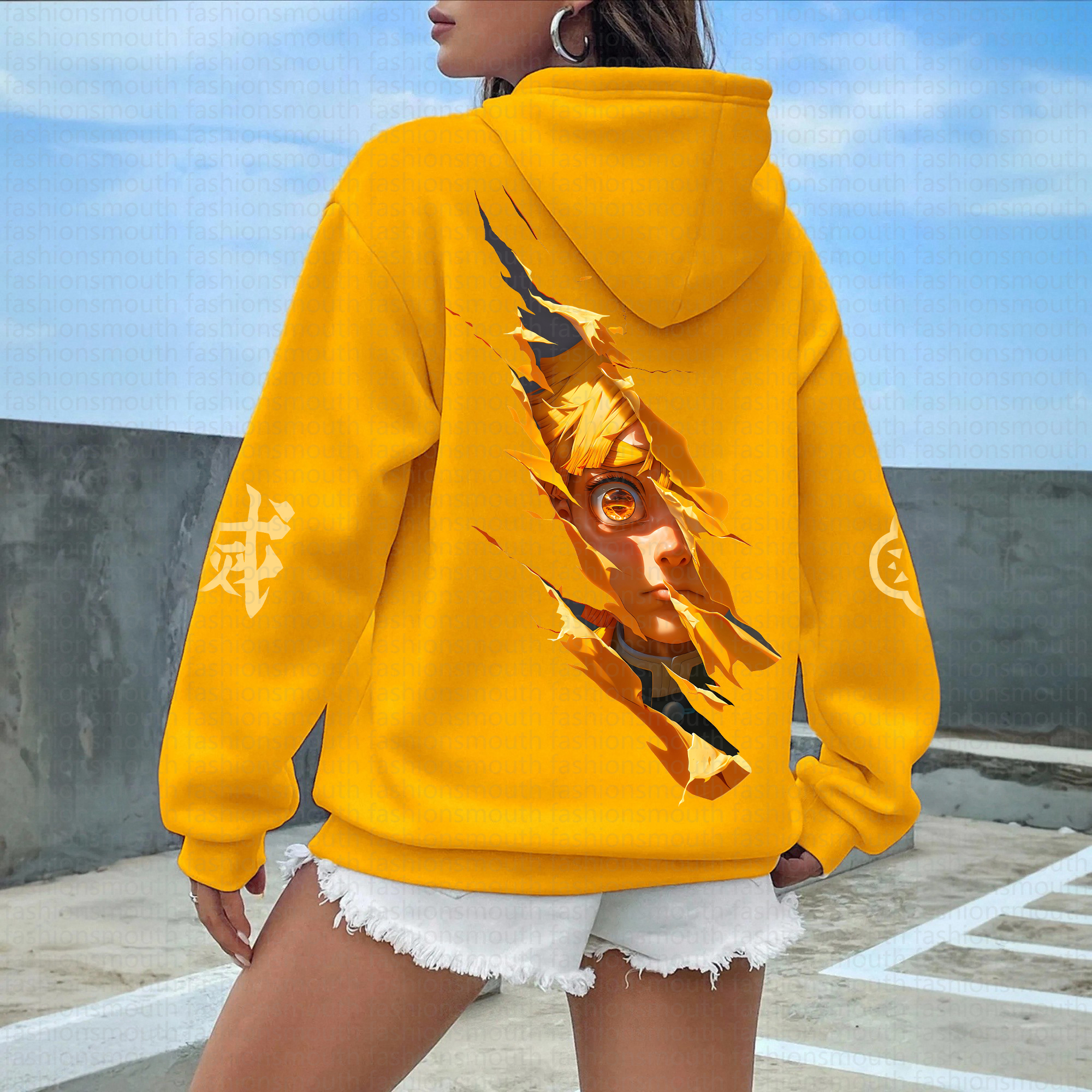 ‘’Demon Slayer" Anime Inspired Vintage Hoodie