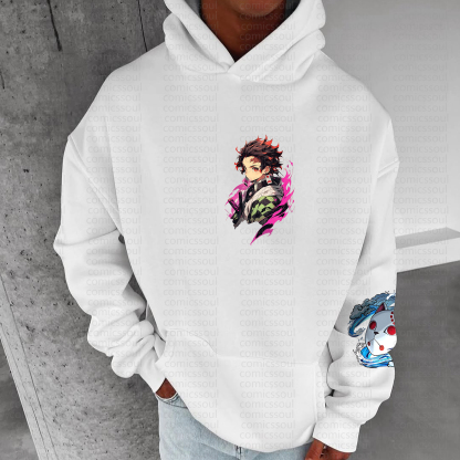 Unisex Anime Graphic Streetwear Vintage Hoodie丨Demon Slayer