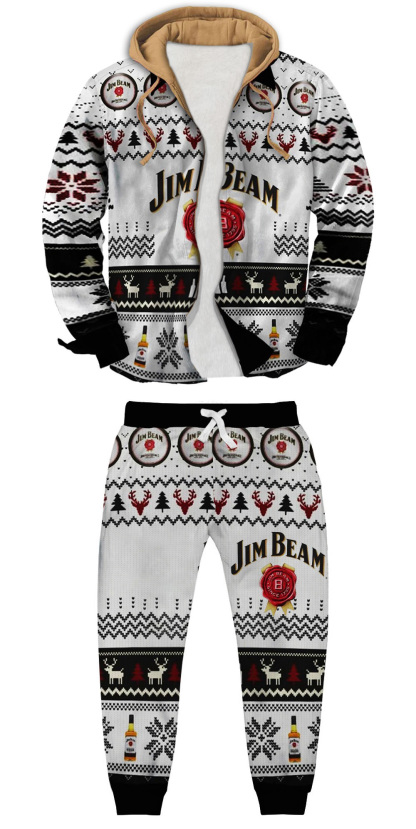 Unisex Fake Two Gradient Plaid Long-Sleeved Shirts Jacket Set