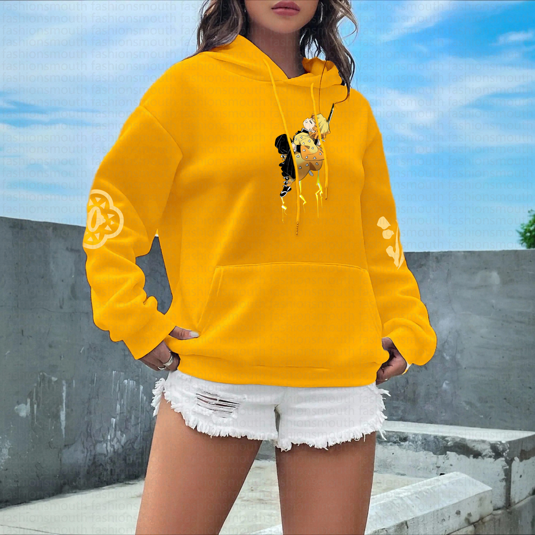 ‘’Demon Slayer" Anime Inspired Vintage Hoodie