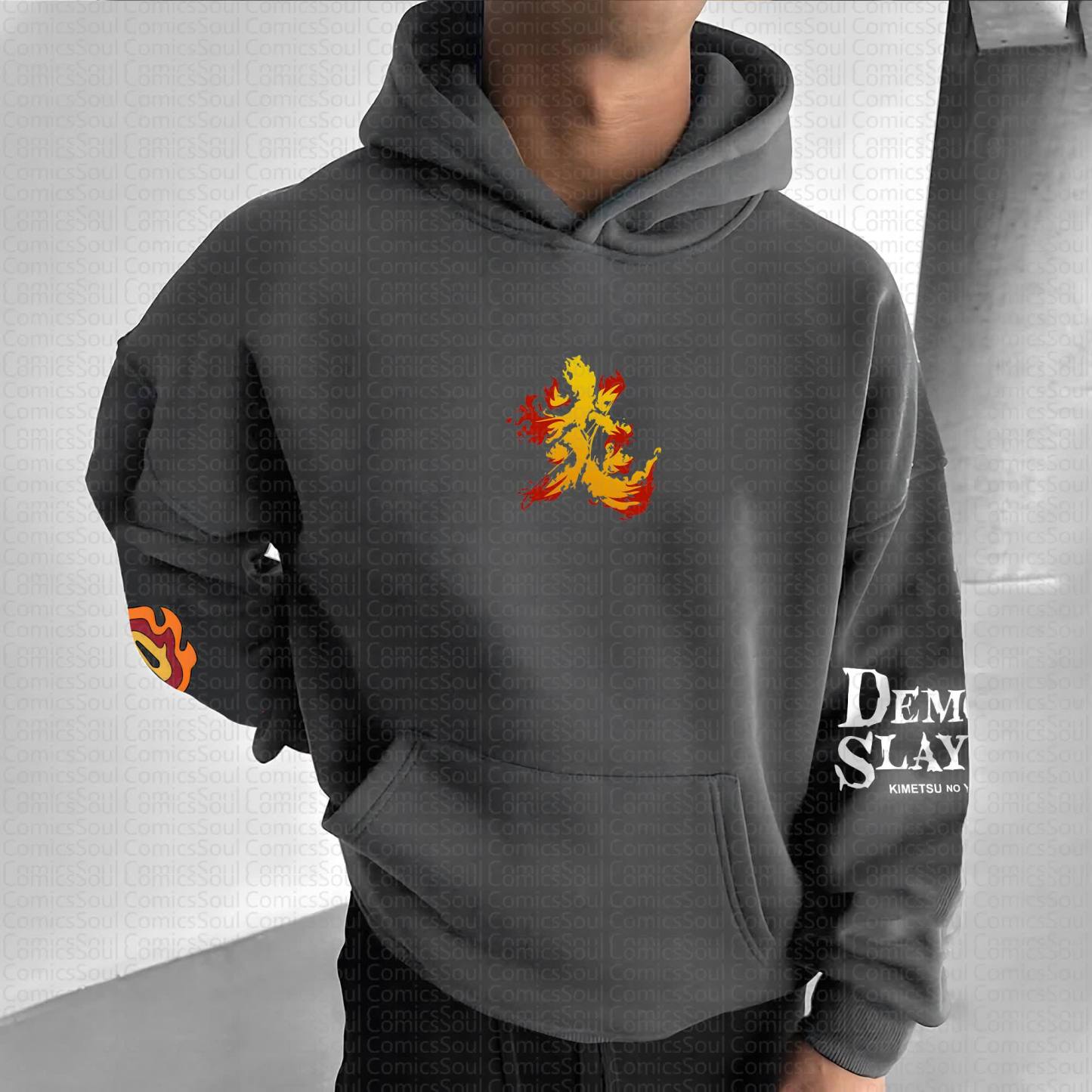 Unisex Anime Graphic Streetwear Vintage Hoodie丨Demon Slayer X Pokémon