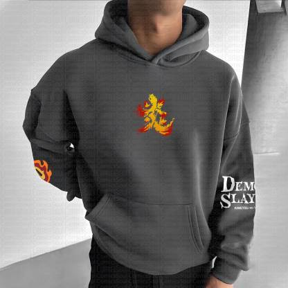 Unisex Anime Graphic Streetwear Vintage Hoodie丨Demon Slayer X Pokémon