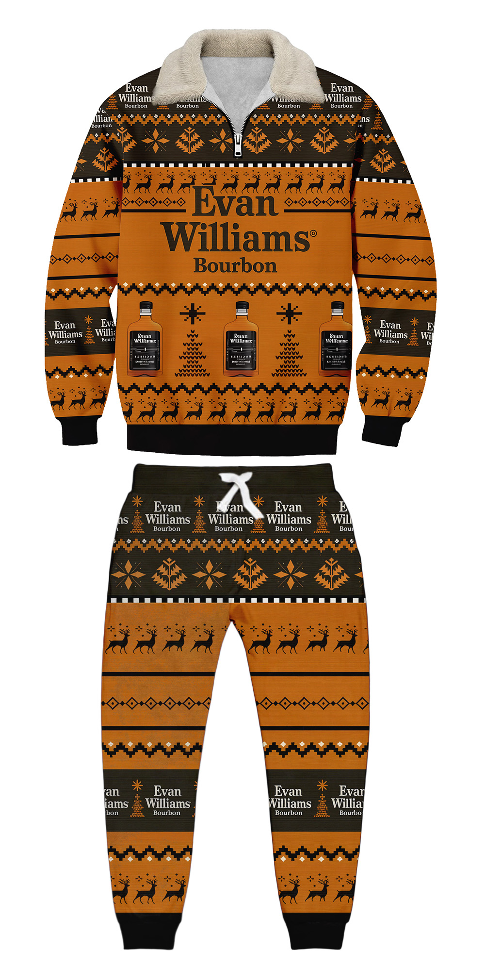 Unisex Unisex  3D Printed Evan Williams Ugly Christmas Sweatshirt Set