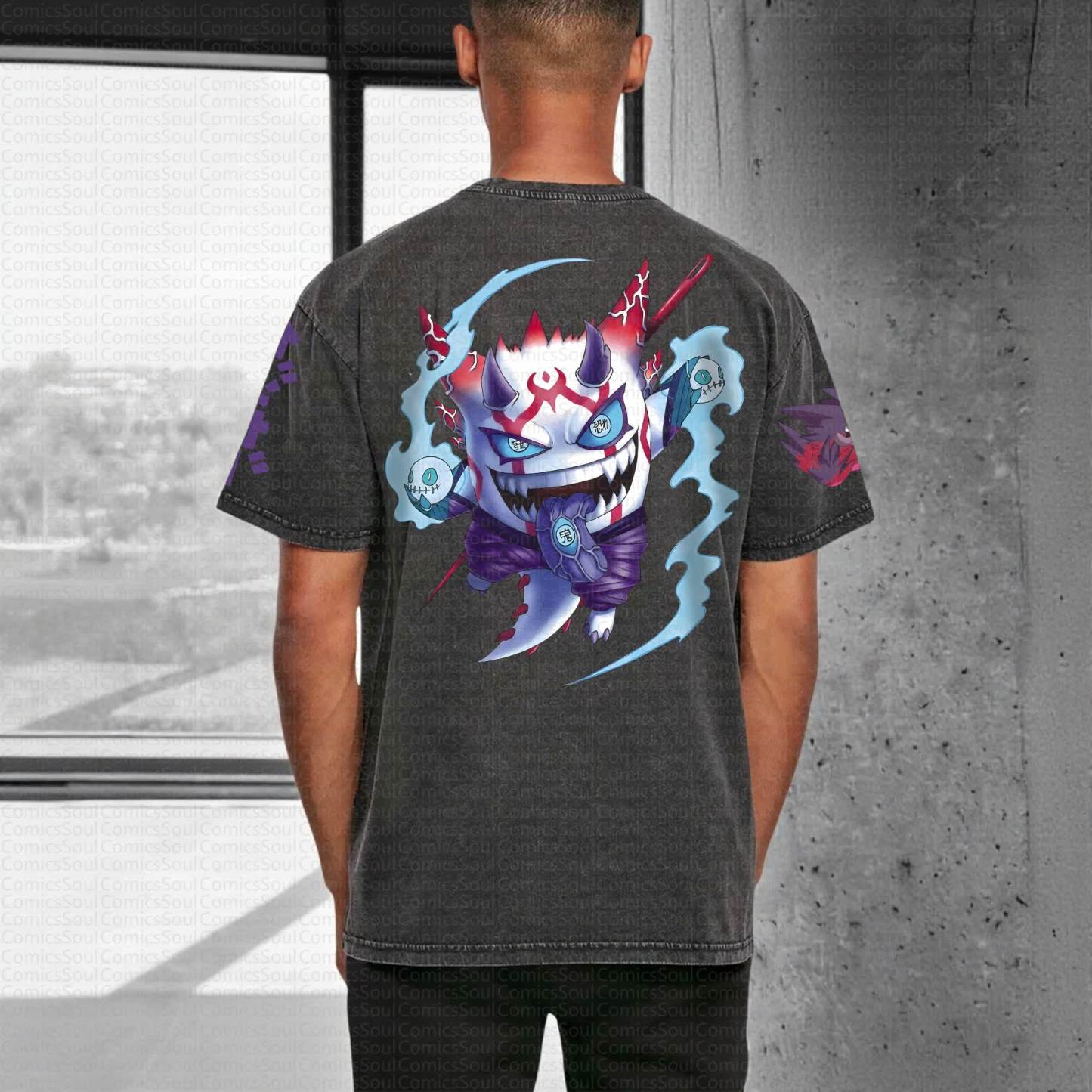 Unisex "Pokémon" Anime Style Vintage Washed T-Shirt