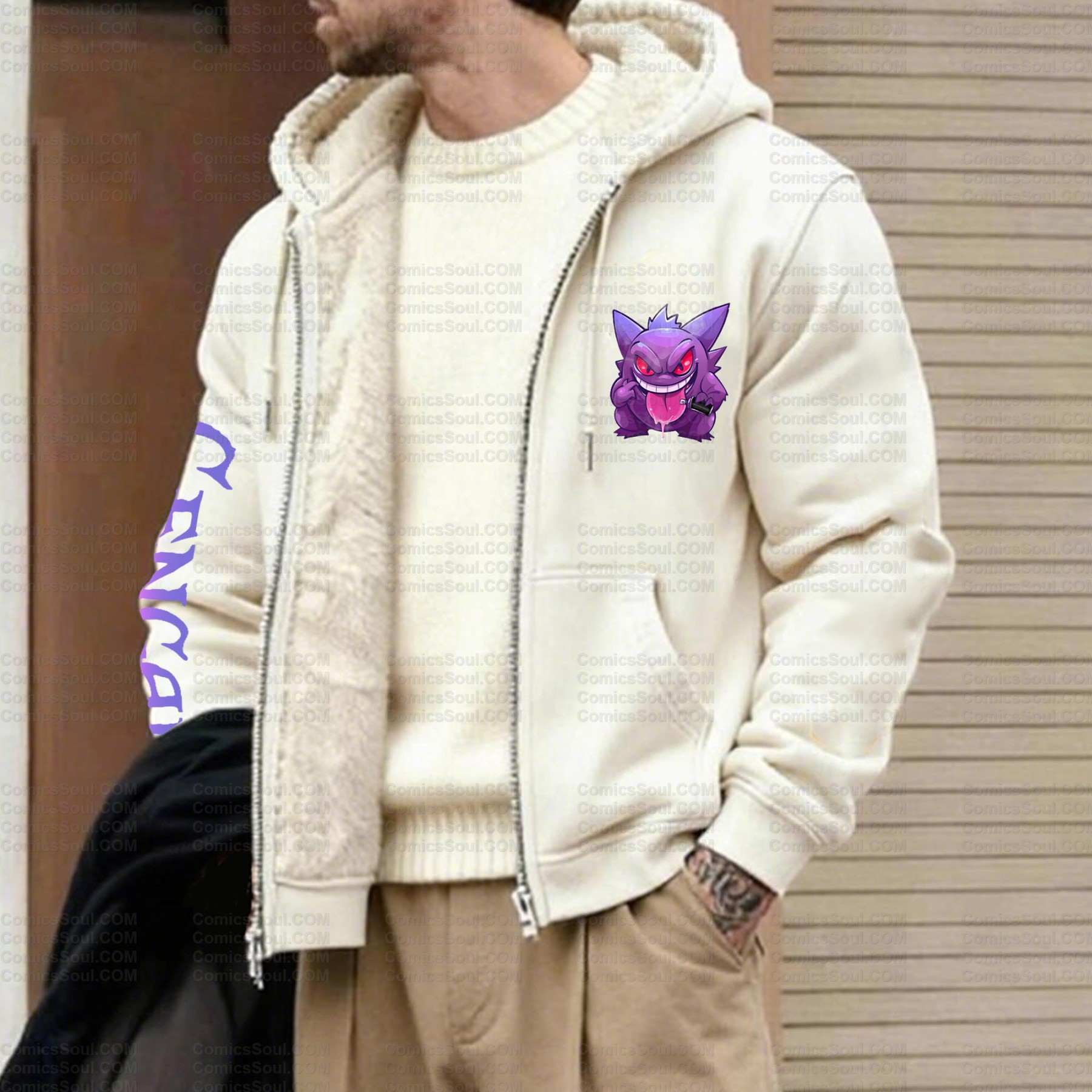 Unisex Graphic Streetwear Vintage Zipper Cardigan Plush Hoodie