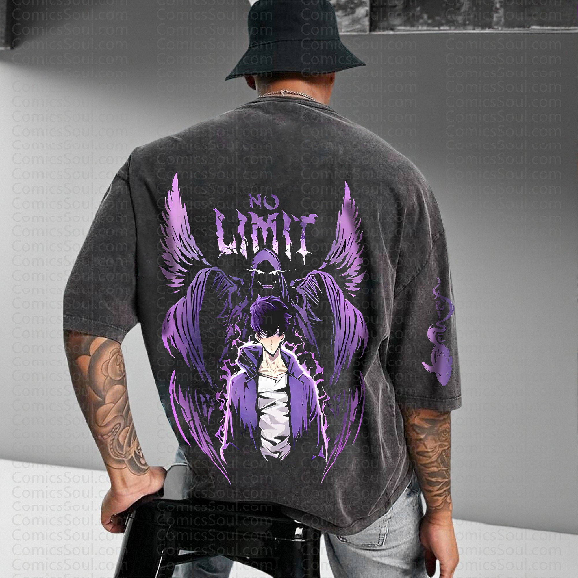 Unisex Anime Inspired Vintage Washed T-Shirt丨Solo Leveling