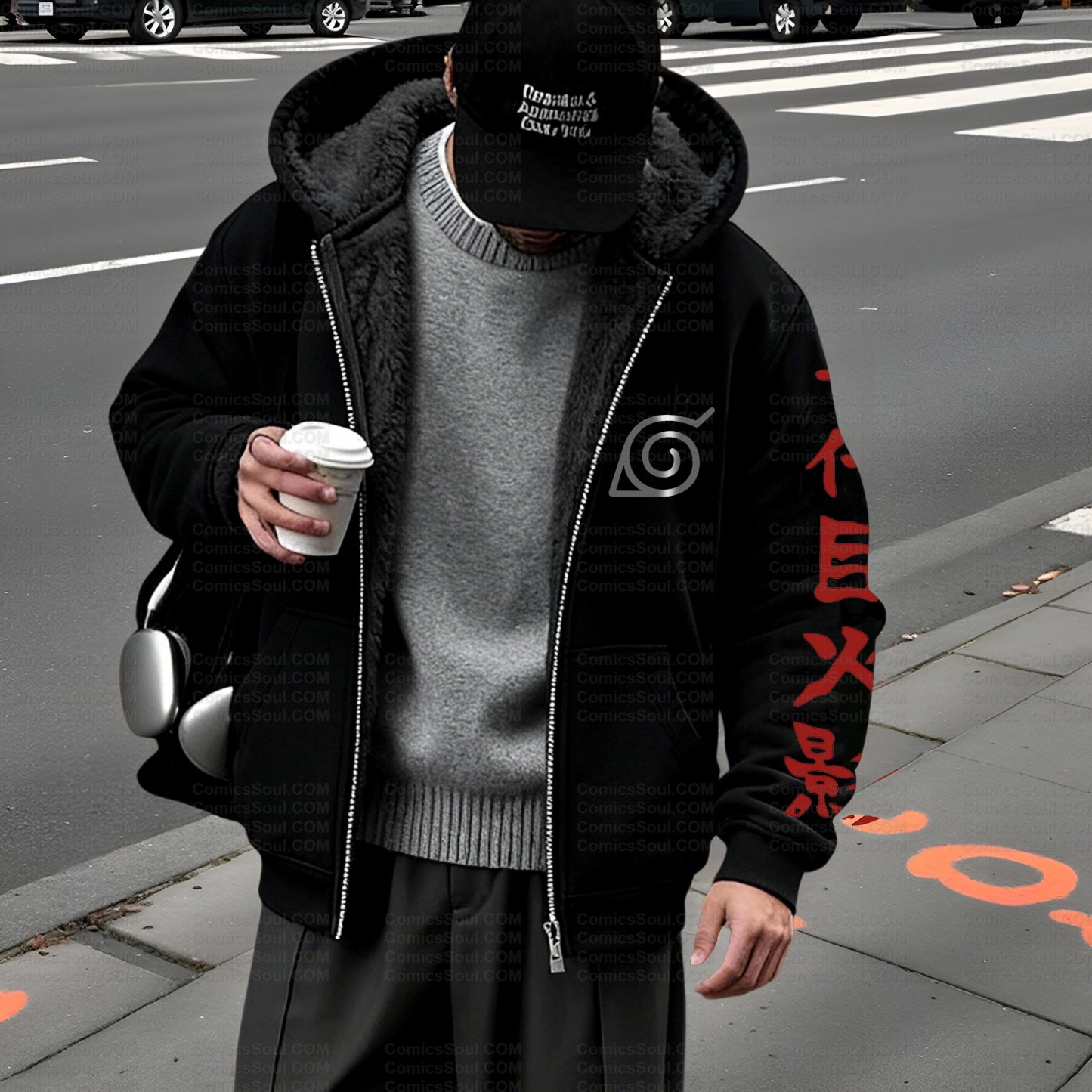 Unisex Graphic Streetwear Vintage Zipper Cardigan Plush Hoodid