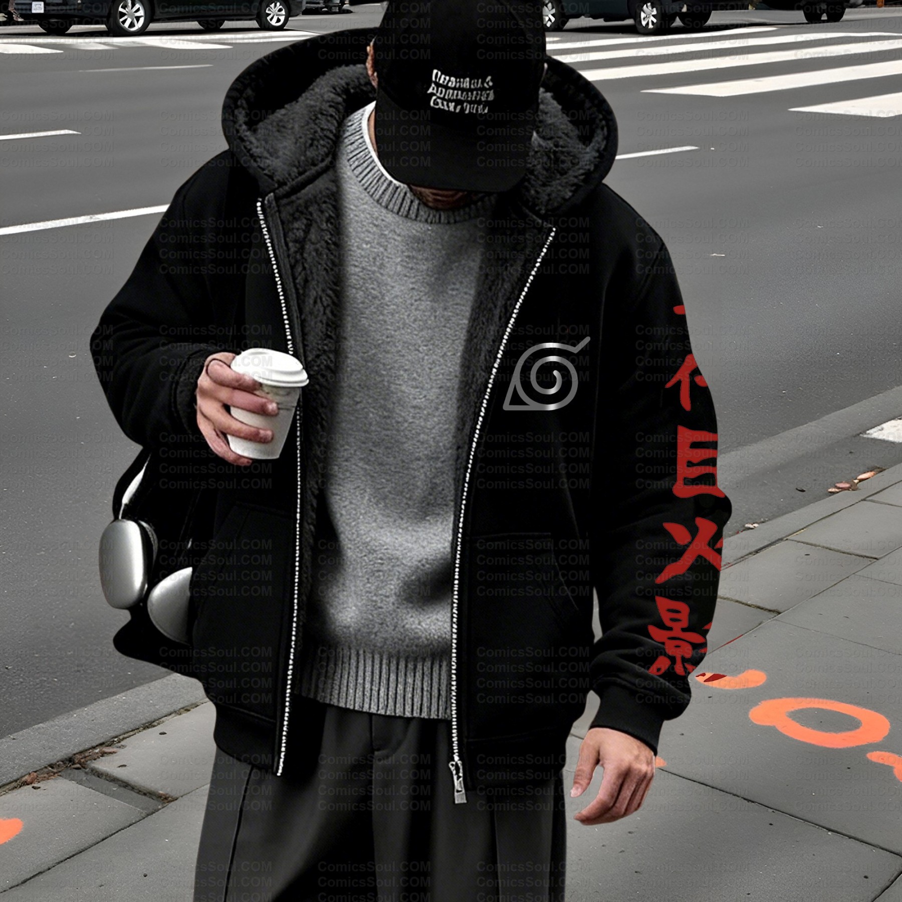 Unisex Graphic Streetwear Vintage Zipper Cardigan Plush Hoodid