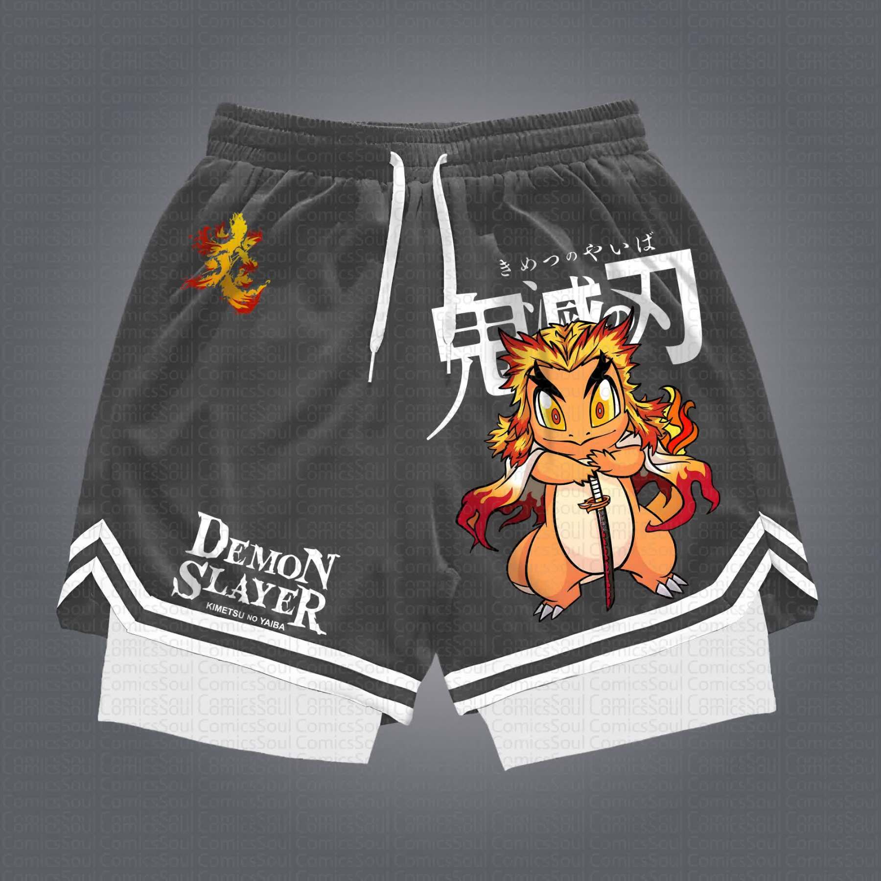 Unisex Casual Anime Streetwear Shorts 丨Demon Slayer X Pokémon