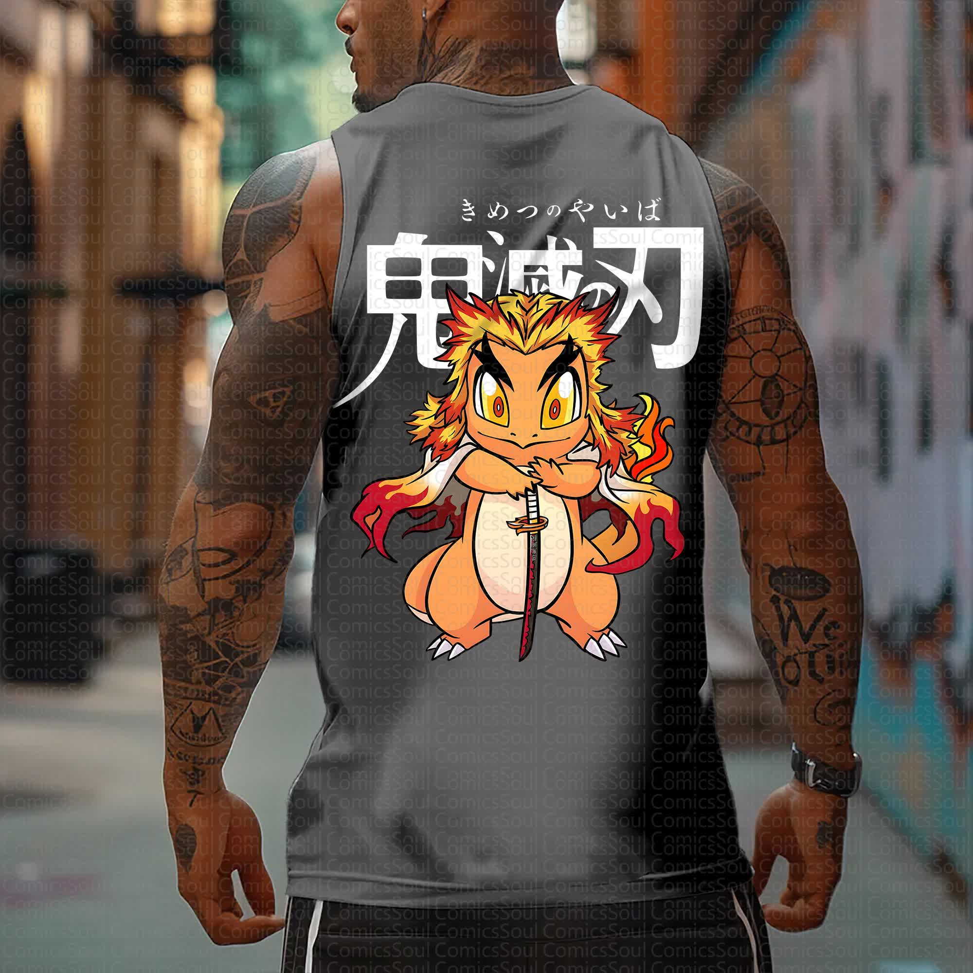 Unisex “Demon Slayer X Pokémon” Casual Anime  Tank Top