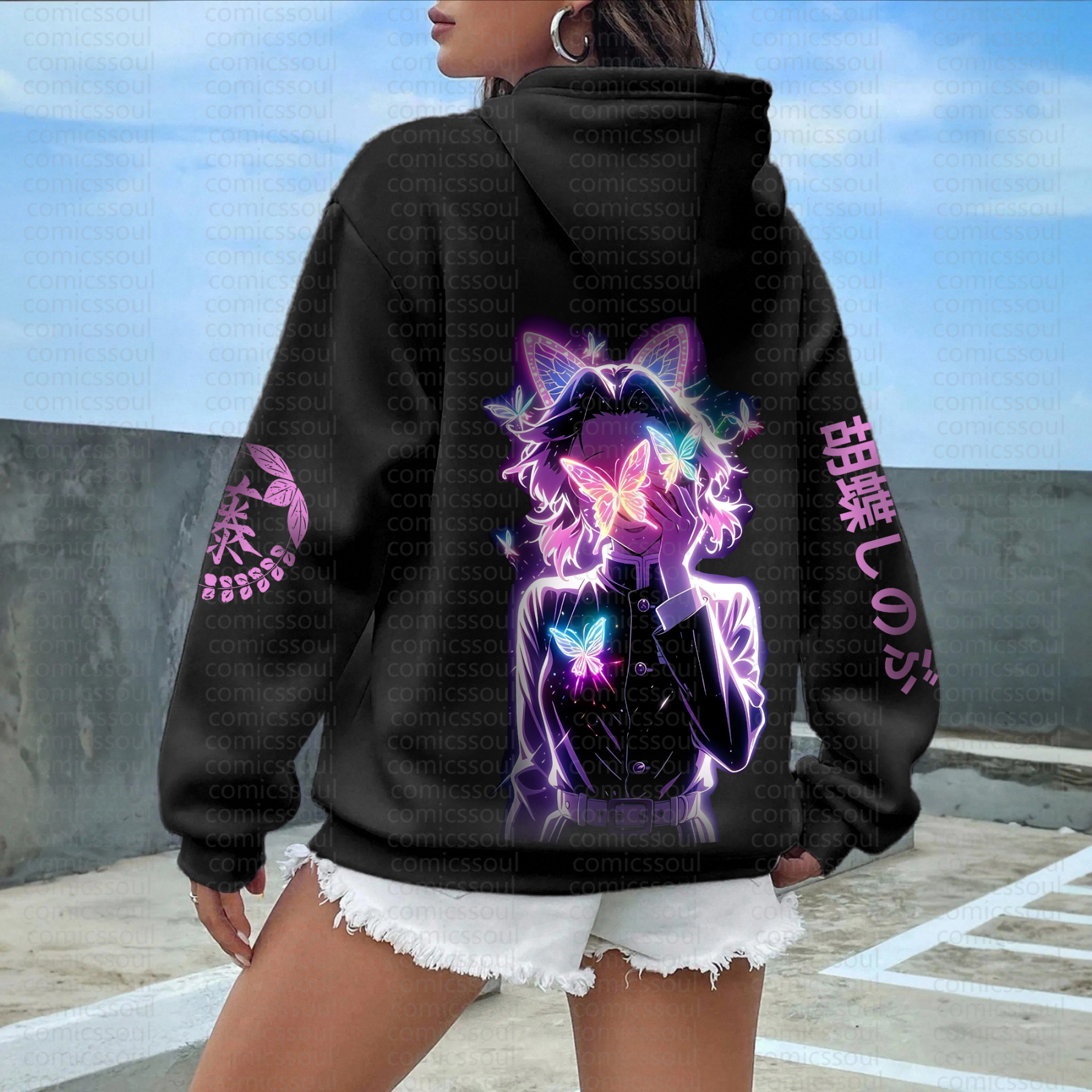 Unisex Anime Graphic Streetwear Vintage Hoodie丨Demon Slayer X Pokémon