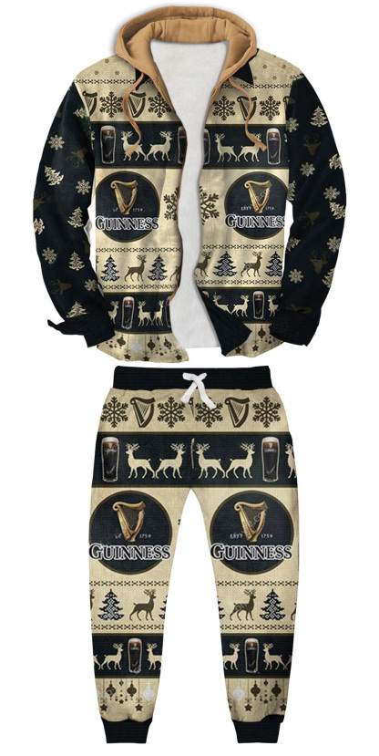 Unisex Fake Two Gradient Plaid Long-Sleeved Shirts Jacket Set