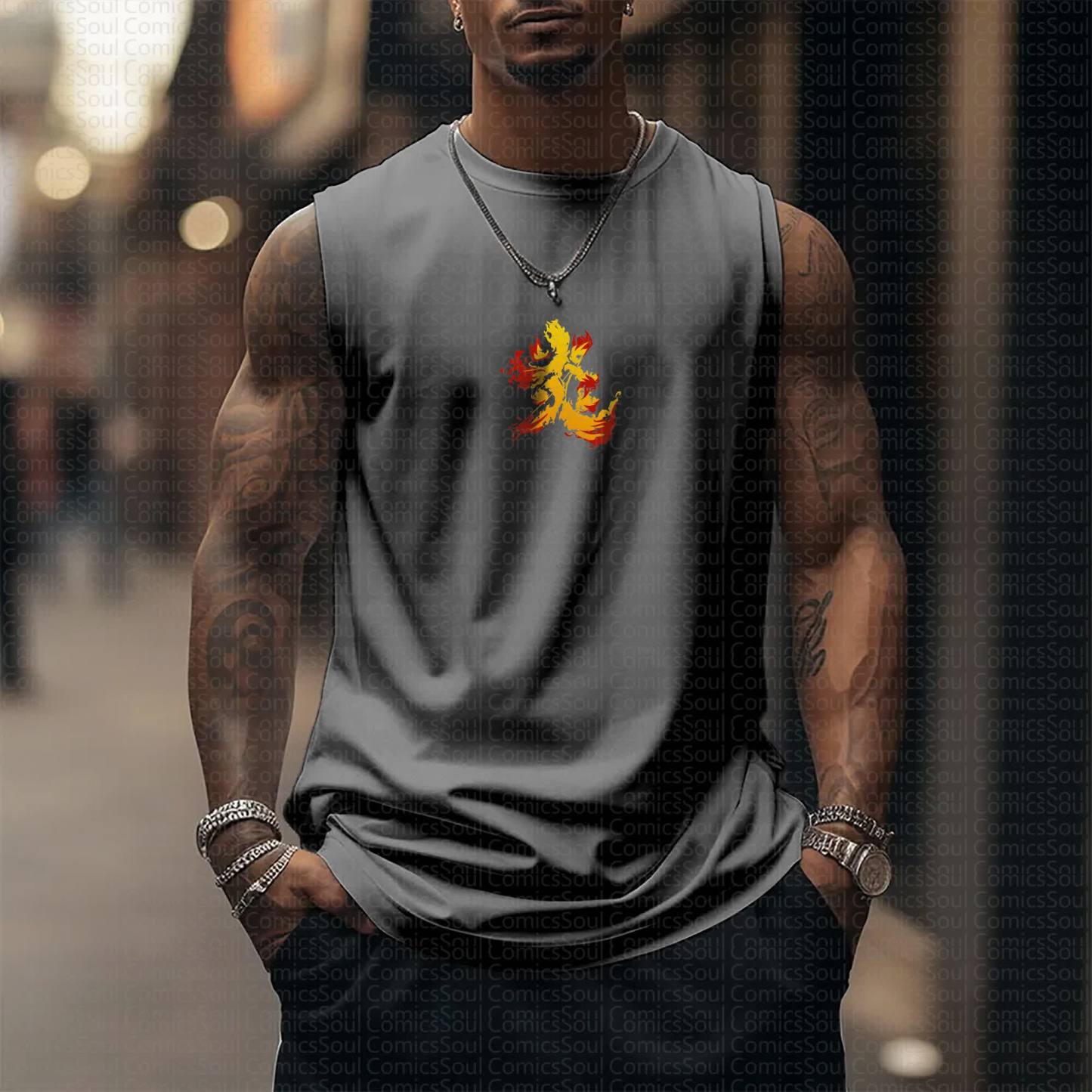 Unisex “Demon Slayer X Pokémon” Casual Anime  Tank Top