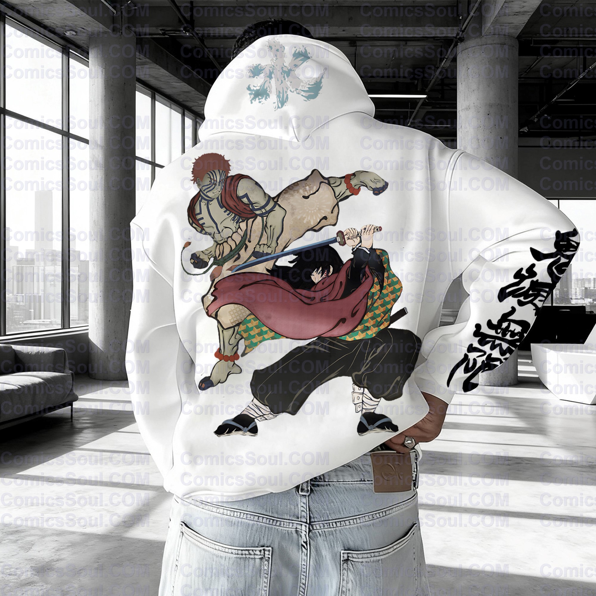 Plus Velvet Unisex Anime Graphic Streetwear Vintage Hoodie