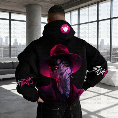 Plus Velvet Unisex Anime Graphic Streetwear Vintage Hoodie