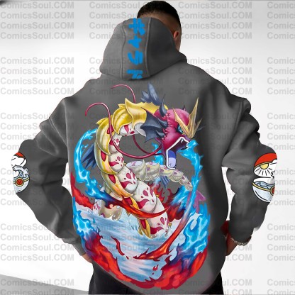 (Plus Velvet)Unisex Anime Graphic Streetwear Vintage Hoodie