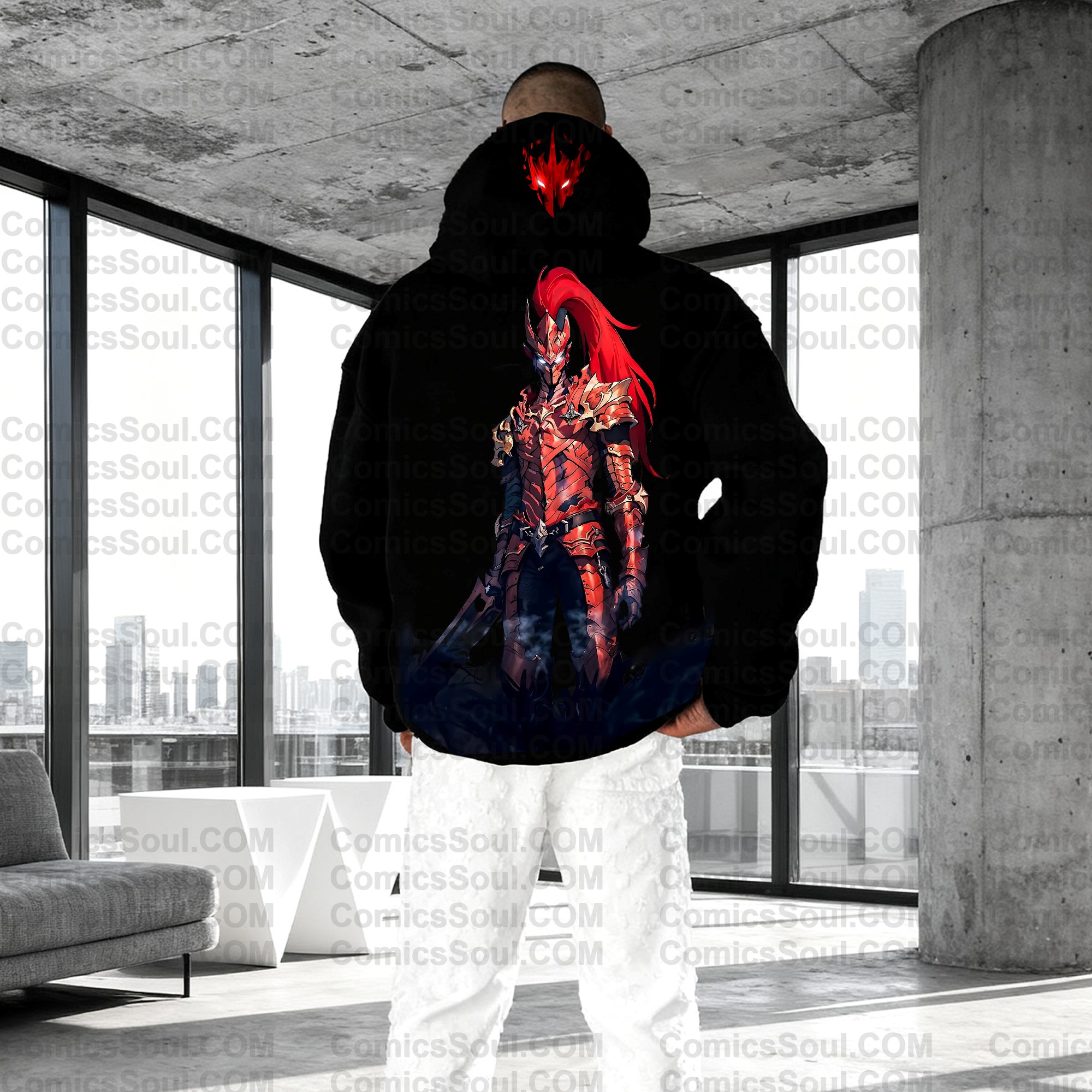 Unisex Anime Graphic Streetwear Wintage Plush Hoodie