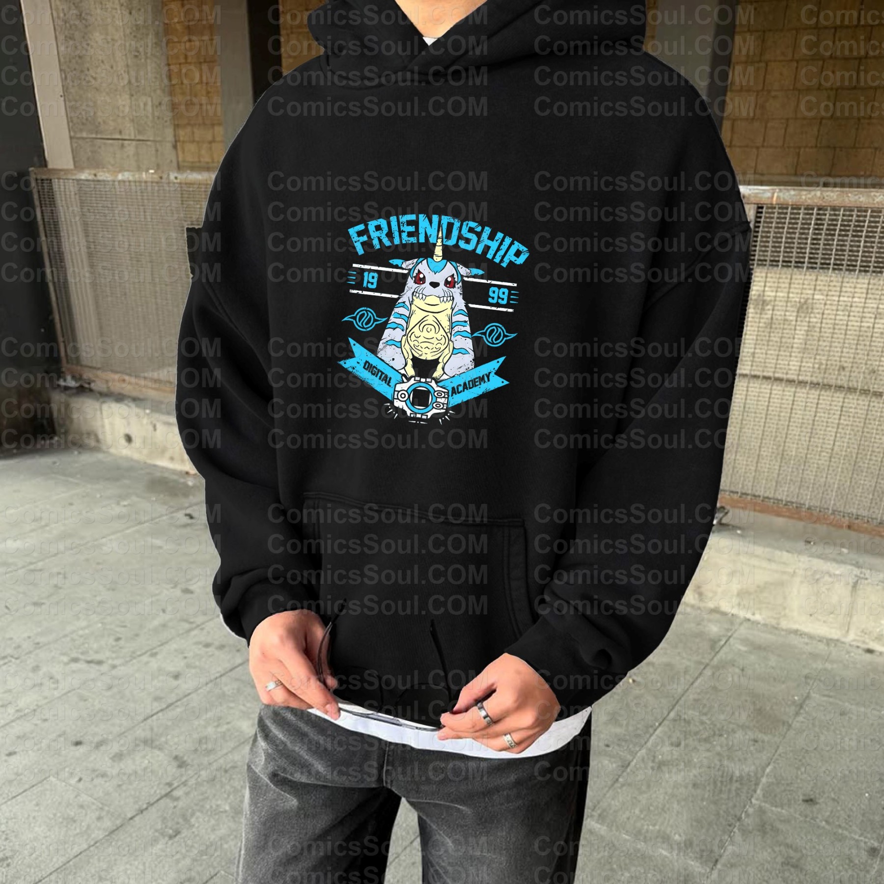 Vintage 3D Direct Inkjet Printed Washed Unisex Plush Hoodie