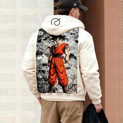 Unisex Graphic Streetwear Vintage Zipper Cardigan Plush Hoodid