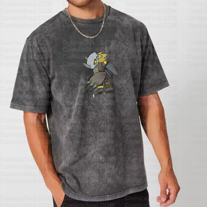 Vintage 3D Direct Inkjet Printed Washed Unisex T-Shirt