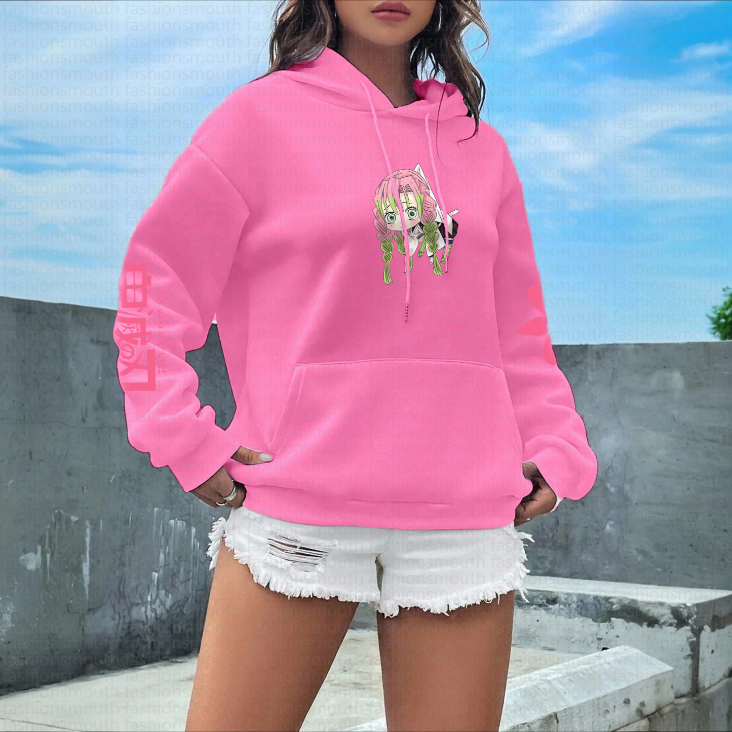 ‘’Demon Slayer" Anime Inspired Vintage Hoodie