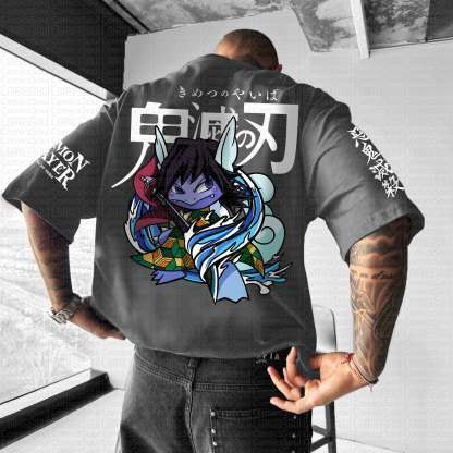 Unisex Anime Inspired Vintage T-Shirt丨Demon Slayer X Pokémon