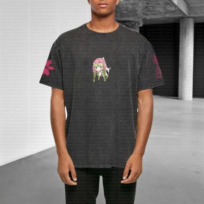 Unisex "Demon Slayer" Anime Style Vintage Washed T-Shirt