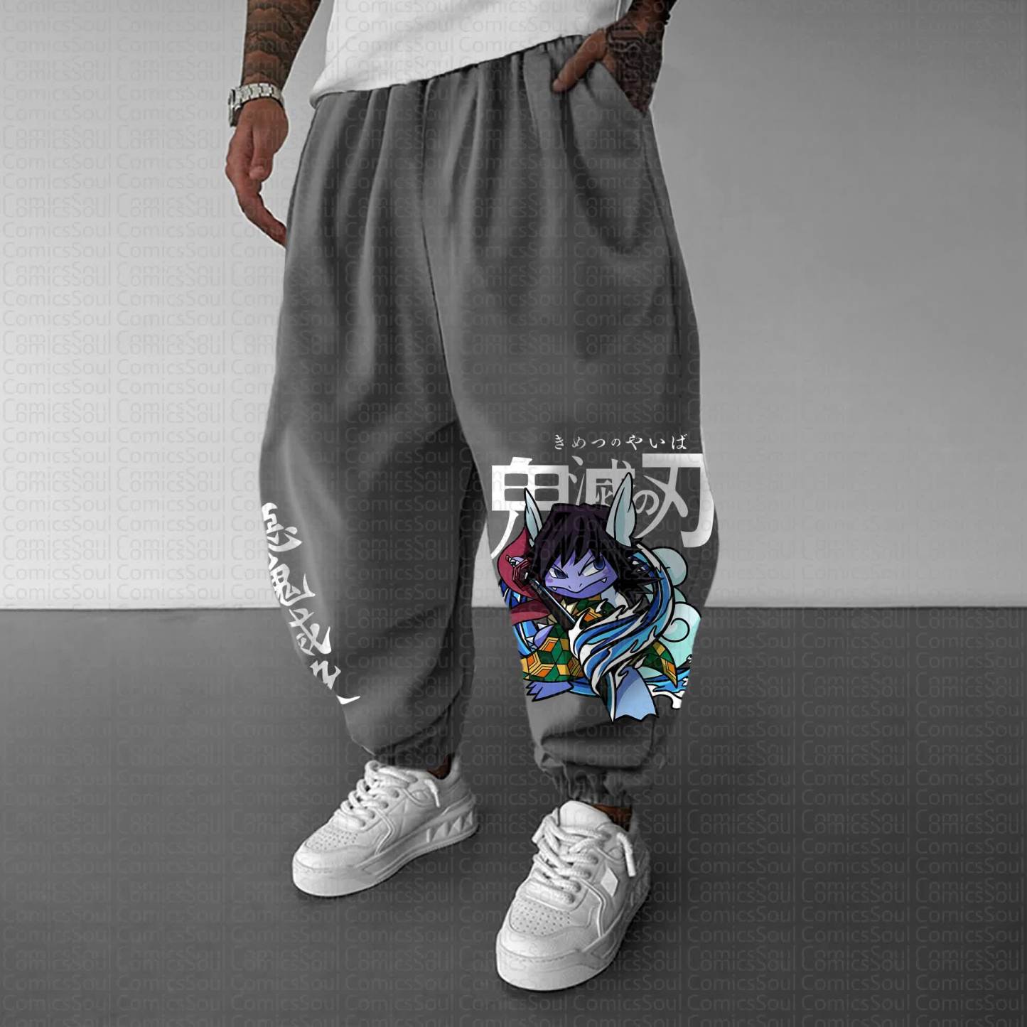 Unisex Anime Inspired Vintage Pants丨Demon Slayer X Pokémon