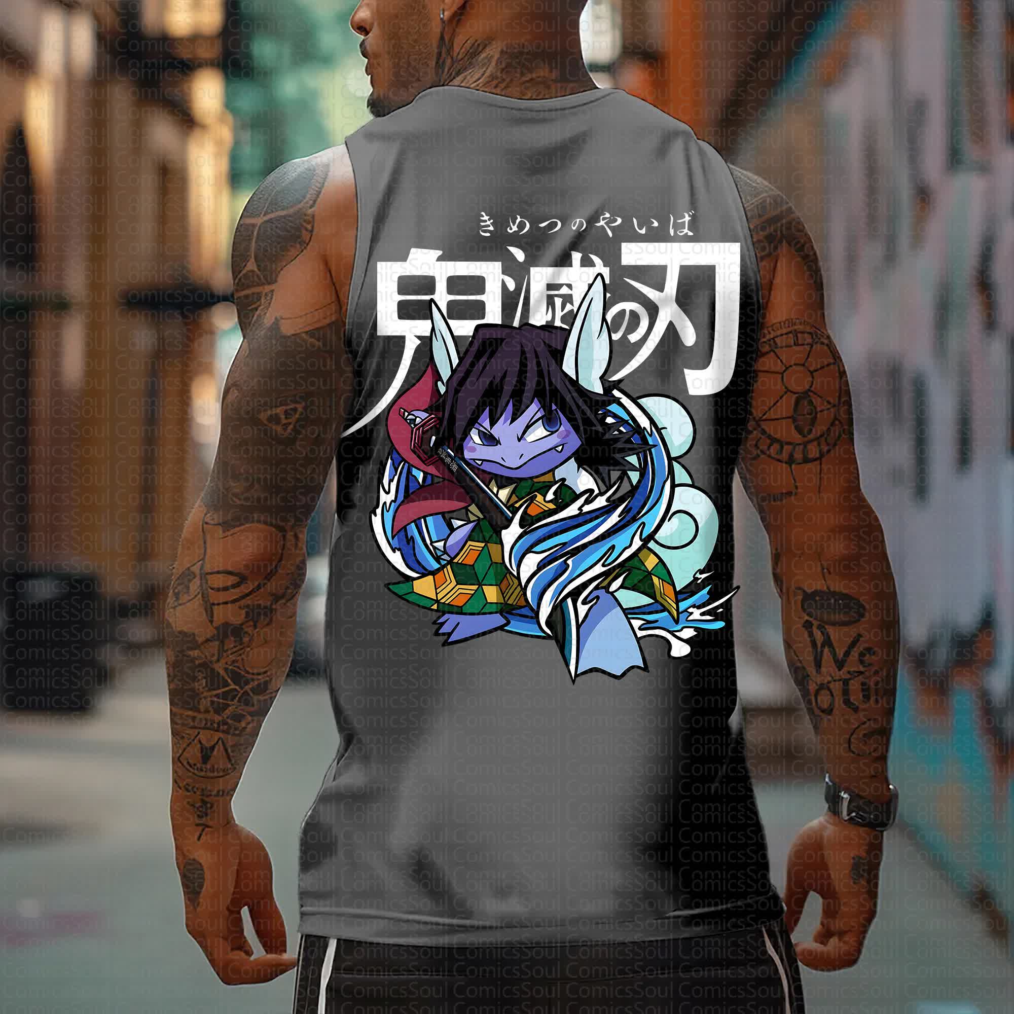 Unisex “Demon Slayer X Pokémon” Casual Anime  Tank Top