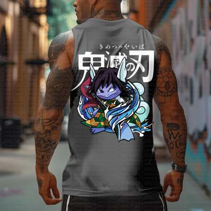 Unisex “Demon Slayer X Pokémon” Casual Anime  Tank Top