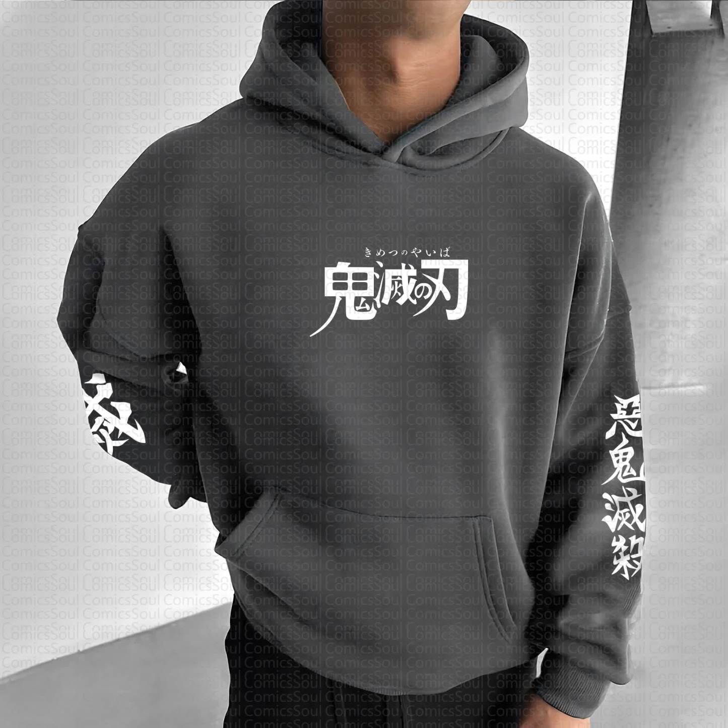 Unisex Anime Graphic Streetwear Vintage Hoodie丨Demon Slayer X Pokémon