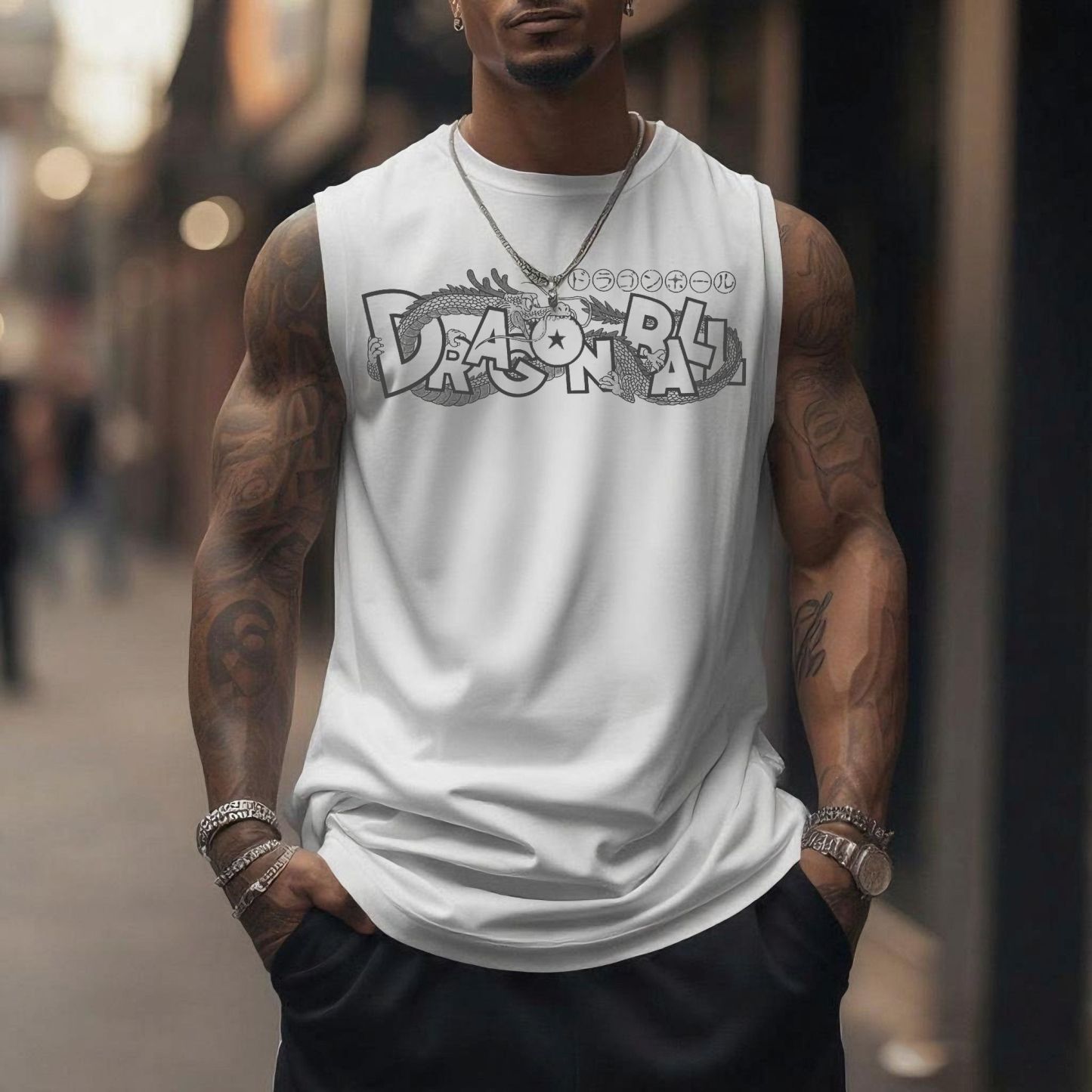 Unisex Anime Sleeveless Tank Top