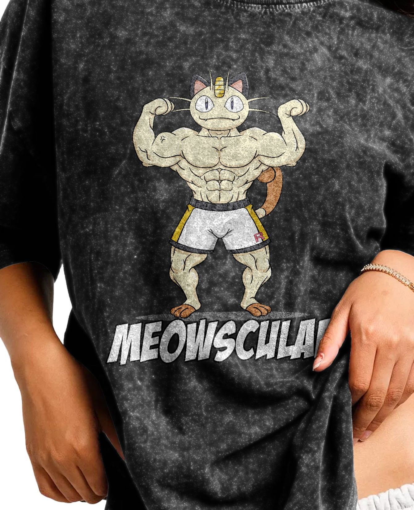 Unisex  “Pokémon” Meowscular Gym Vintage T-Shirt
