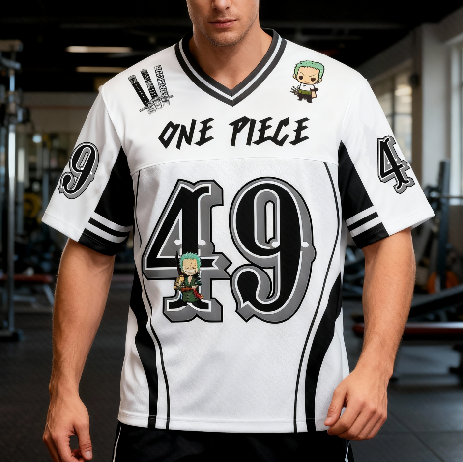 Unisex Anime Retro Mesh Sports Jersey T-Shirt