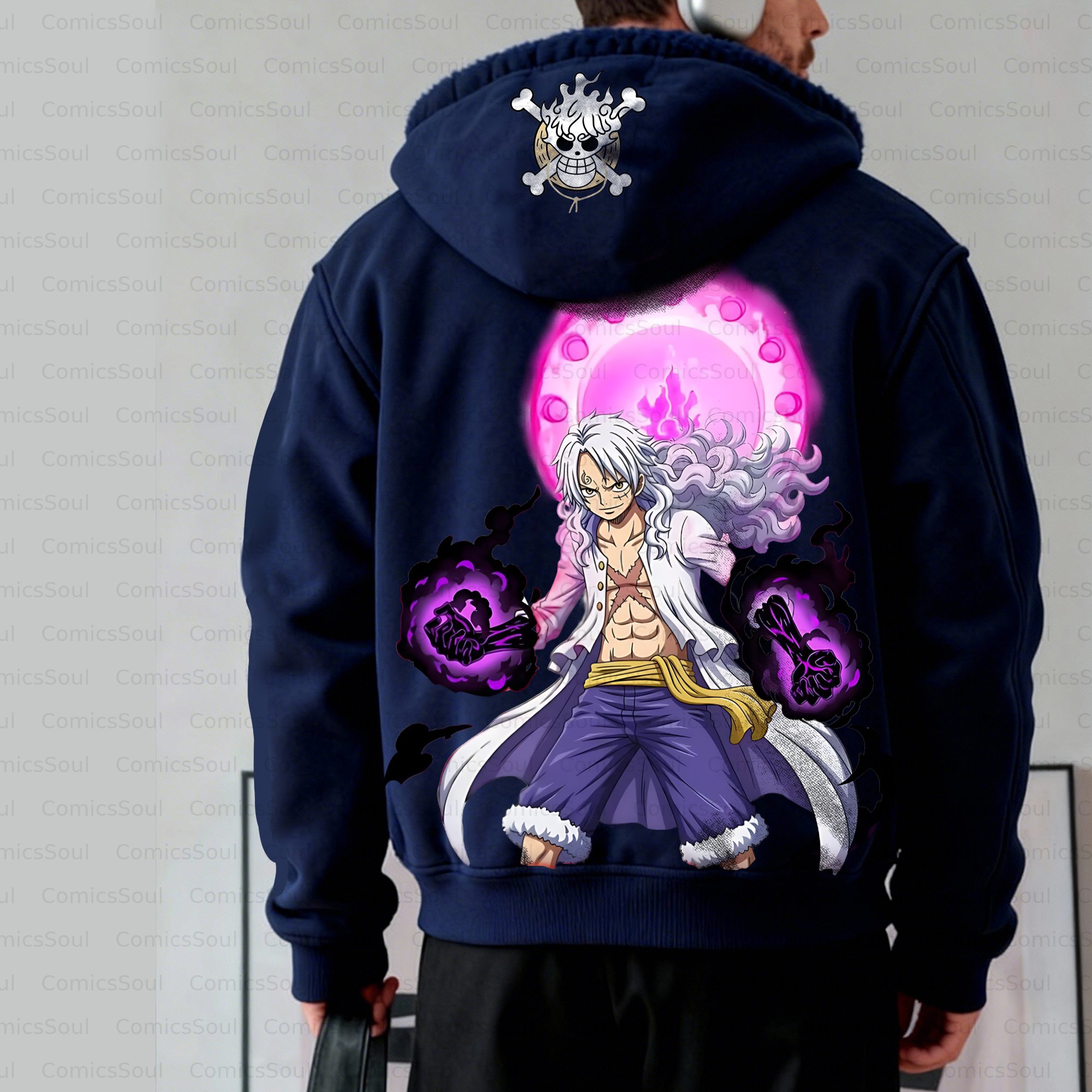 Unisex Graphic Streetwear Vintage Zipper Cardigan Plush Hoodie